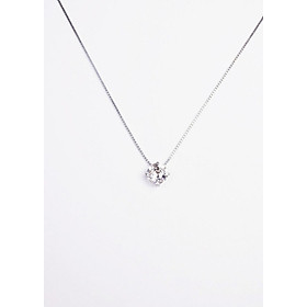 Dây chuyền bạc Keely Valda Nụ Xinh Mạ Bạch Kim đính Pha Lê Swarovski (video)