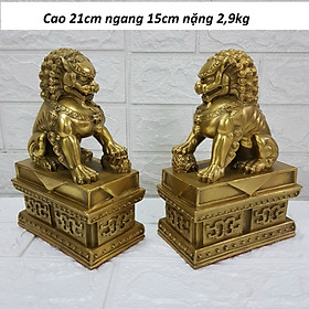 Mua Cặp nghê ngồi bệ bằng đồng MS128