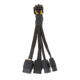 Pci-E 5.0 Extension Cables extenders 4x8 Pin to 16Pin (12+4) Game for Graphics Card