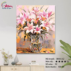 Mua Tranh tự tô màu số hóa Hoa huệ tây BH4112