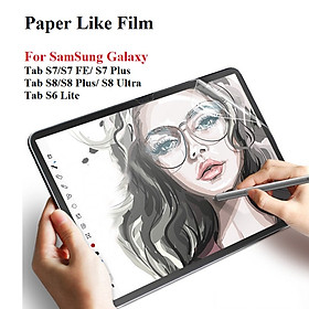 Hình ảnh Dán Màn Hình PaperLike Film Dành Cho SamSung Galaxy Tab S8/ S8 Plus/ S8 Ultra Tấm dán Chống Vân Tay, Thao tác Viết, Vẽ y như giấy, chống lóa - Hàng Nhập Khẩu