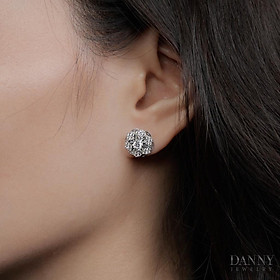 Bông Tai Nữ Bạc 925 Danny Jewelry Xi Bạch Kim Đính đá CZ NI4GZ021