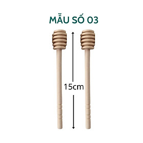 Mua  Nhiều mẫu  Set 2 cây lấy mật ong bằng gỗ cán dài  muỗng khuấy thìa gỗ múc mật ong chuyên dụng