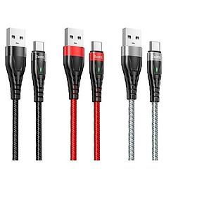 Mua Cáp Sạc Nhanh Hoco Me3 3A Cổng Type-C Có Đèn Led - Hàng Chính Hãng