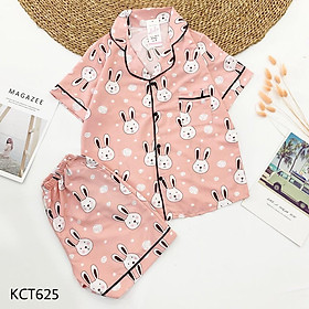 Bộ Lụa Gấm Cao Cấp Có Size - Pijama Ngắn Tay Vải Mềm Mịn Thấm Hút Mồ Hôi Tốt