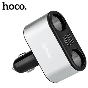 Tẩu sạc nhanh oto 4 cổng Hoco DF206  - cốc sạc 4 in 1 2 cổng usb 2 cổng chia trên ô tô xe hơi - hàng chính hãng