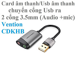 Mua Card âm thanh / usb âm thanh chuyển Usb ra 2 cổng 3.5mm Vention VAB-S13 / CDKHB / CDYB0  - Hàng chính hãng