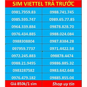 Sim Viettel số đẹp - hàng chính hãng - Đăng kí chính chủ