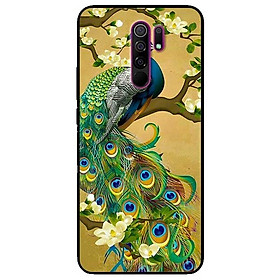 Ốp lưng dành cho Xiaomi Redmi 9 mẫu Công Xanh Hoa Trắng