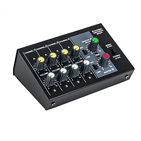 Audio Mixer Compact Portable Sound Mixing Console for Keyboards Bass Guitars