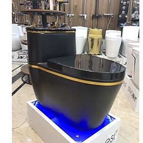 Mua Bồn cầu 1 khối  bệt 1 khối men nung đen