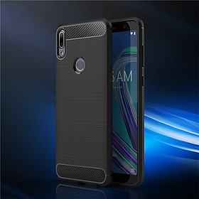 Ốp Lưng Dẻo Cho Asus Zenfone Max Pro M1 Vân Xước Chống Sốc - Hàng Chính Hãng