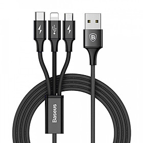 Mua Cáp sạc dây dù 3 in 1 Lighting  Micro USB và Type-C chính hãng Baseus