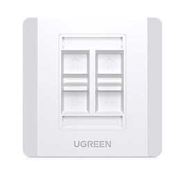 Mua Ugreen UG80443NW144TK 1 cái có 4 lỗ rj45 - rj11 màu trắng Khung âm tường cắm hạt mạng và điện thoại chất liệu nhựa - HÀNG CHÍNH HÃNG