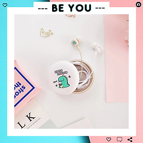 Mua Bộ Tai Nghe Và Hộp Đựng Hàn Quốc Khủng Long (In - Ear) Cực Cute - Có Mic Đàm Thoại