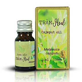 Tinh dầu Tràm Huế thương hiệu Làng Hạ 10ml (Cajeput oil): Sản phẩm truyền thống,đặc trưng của Huế, giúp giải cảm, giảm nghẹt mũi