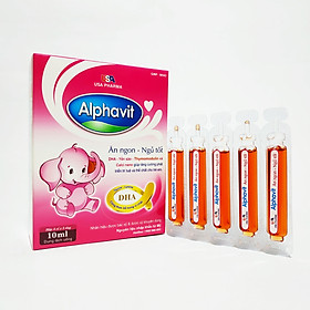 Siro Alphavit Ăn Ngon Ngủ Tốt - Giúp Bé Ăn Ngon Ngủ Tốt - Tăng Hấp Thu - Tăng Cường Sức Đề Kháng - Hộp 20 Ống Nhựa Bẻ