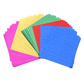 Colorful Folding Hologram Origami Paper for Kids DIY Craft 50pcs 15x15cm