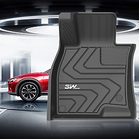 Thảm lót sàn xe ô tô Mazda 6  2013,đến nay chất liệu nhựa TPE đúc khuôn cao cấp nhãn hiệu Macsim 3W,màu đen.
