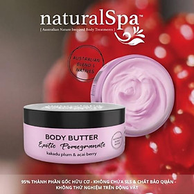 Bơ dưỡng thể tăng cường dưỡng chất, nuôi dưỡng, trẻ hóa làn da - naturalSpa Exotic Pomegranate Body Butter 200ml