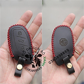 Bao da dành cho chìa khoá MG ZS, MG HS, MG5 2022 handmade da thật 001