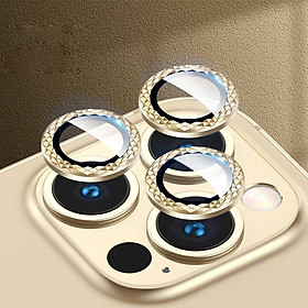 Bộ miếng dán kính cường lực Camera Diamond đính đá cho iPhone 12 Pro Max hiệu HOTCASE Kuzoom Lens Ring bảo vệ camera mang  lại khả năng chụp hình sắc nét full HD (độ cứng 9H, chống trầy) - hàng nhập khẩu
