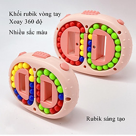 Đồ chơi xếp hình rubik hạt đậu KAVY nhiều màu vòng xoay 360 độ