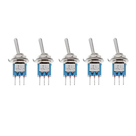 5x 3PDT PCB Toggle Switch Momentary Mini Metal Rocker Switches Car Motor