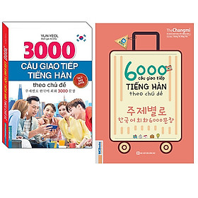 Combo 3000 Câu Giao Tiếp Tiếng Hàn Theo Chủ Đề (Sách Bản Quyền)+6000 Câu Giao Tiếp Tiếng Hàn Theo Chủ Đề