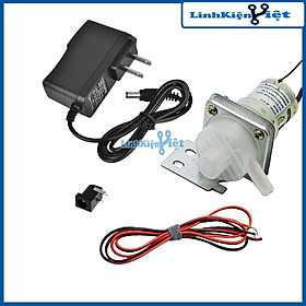 Mua Combo bộ máy bơm mini 12v Trắng + Nguồn 12V-1A ( Tặng 01 Jack DC cái  02 đoạn dây điện đỏ-đen )