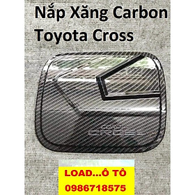 Ốp Nắp Xăng Vân Carbon Toyota Cross 2022-2020 Cao Cấp