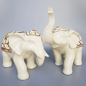 Mua Cặp tượng voi trắng trang trí phong thủy