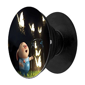 Popsocket - Giá đỡ điện thoại đa năng Heo con bắt bướm - Hàng Chính Hãng