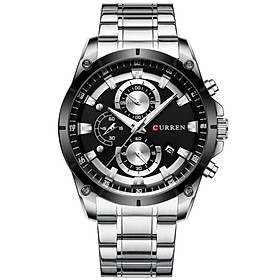 Đồng hồ CURREN 8360 Luxury Business Classic Quartz  đeo tay phát sáng chống nước 3ATM,không gỉ-Màu Đen trắng