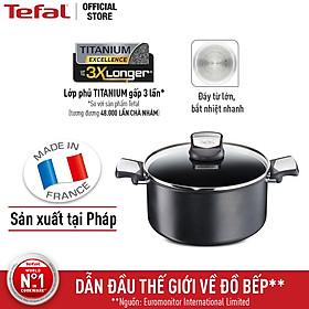 Nồi lẻ hai quai chống dính Tefal Expertise có nắp C6204672 (24cm)
