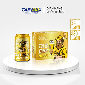 Bia lon TAB 100 GOLD thùng 24 lon 330mllon