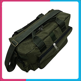 Mua Túi đồ nghề cho thợ điện  điện lạnh 42x26x20 cm gia cố đáy màu xanh lính