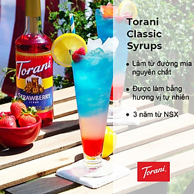 Siro Pha Chế Vị Dâu Tây Torani Classic Strawberry Syrup 750ml Mỹ