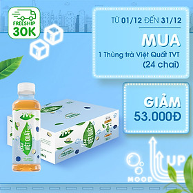 [Thùng 24 chai 450ml] Trà Việt Quất TVT tinh chất Việt Quất và Trà xanh, chống oxy hóa, thanh nhiệt giải phóng độc tố cơ thể