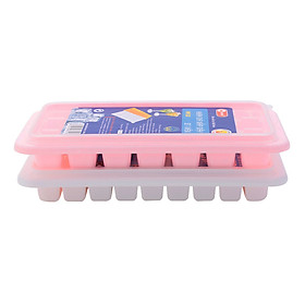 Mua Bộ 2 Khay Làm Đá 21 Viên Có Nắp Đậy Tiện Lợi ( Màu Ngẫu Nhiên)