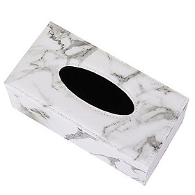 2X Marble Tissue Box Napkin Holder Cover Storage Box Container for Home Office