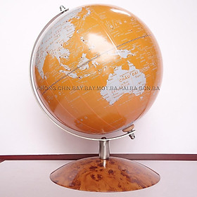 Địa cầu phong thuỷ 30 TV - Giá đỡ inox, đế inox vân nu