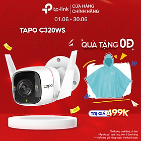 Combo Camera WiFi Ngoài Trời TP-Link Tapo C320WS 4MP và Thẻ Nhớ MicroSD Kioxia/Lexar 32Gb/64Gb/128Gb - Hàng Chính Hãng