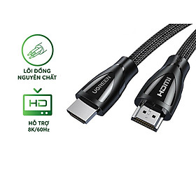 Dây cáp HDMI 2.1 hỗ trợ 8K/60Hz dài 1-2m UGREEN HD140 - Hàng chính hãng