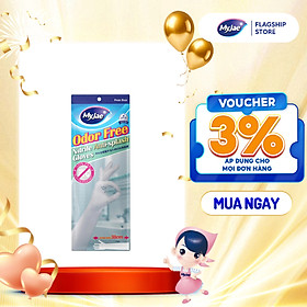 Găng tay dáng dài Nitrile không mùi MyJae rửa chén, bát, dọn dẹp nhà cửa 38CM