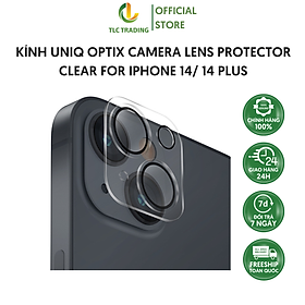 Mua HÀNG CHÍNH HÃNG - Kính UNIQ Optix Camera Lens Protector Clear For iPhone 14/ 14 Plus Được thiết kế từ nhựa PC cứng cao cấp và kính cường lực  có tuổi thọ lâu dài.