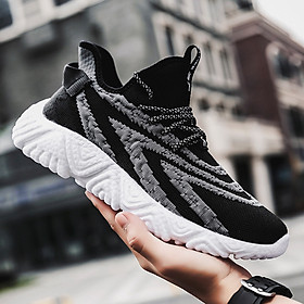 Giày Thể Thao Nam MENDO - Giày Sneaker Màu Trắng - Đen, Giày Thể Thao Chạy Bộ Xuyên Việt - G5175