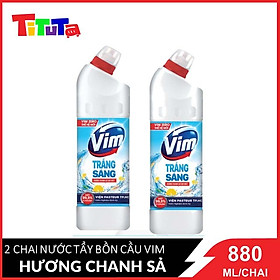 Combo 2 chai 870ml Vim Diệt Khuẩn Trắng Sáng Hương Chanh Sả Dịu Mát