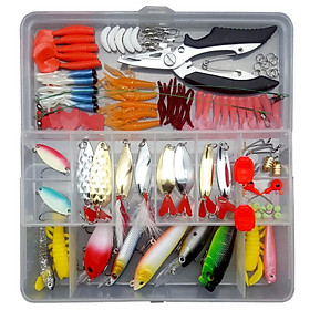 Bộ 161 Mồi Câu Cá Giả - Màu Sắc Ngẫu Nhiên