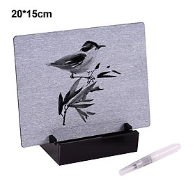 Reusable Buddha Board Artist Board Paint with Water Brush & Stand Release Pressure Relaxation Meditation Art Mindfulness